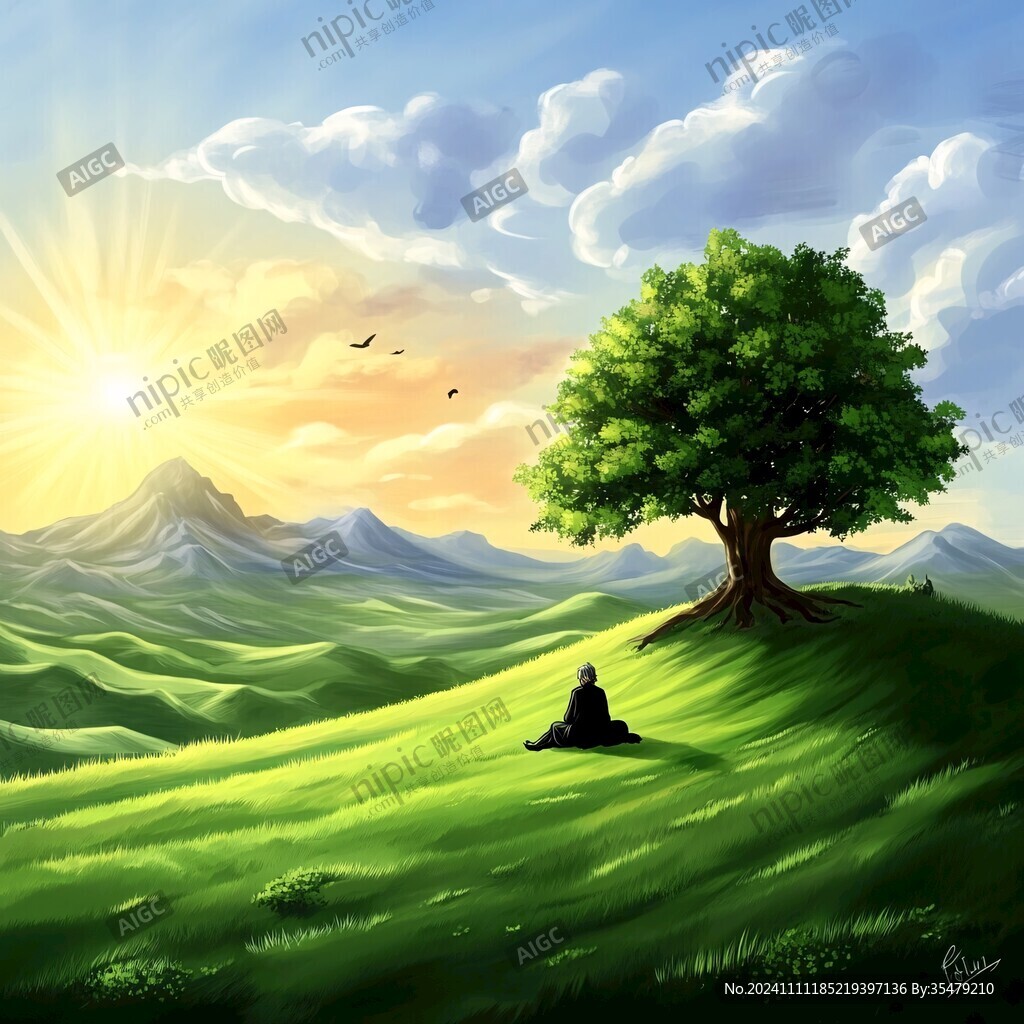 陽(yáng)光風(fēng)景插畫