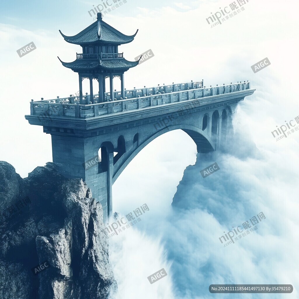 明月山晃月橋素材