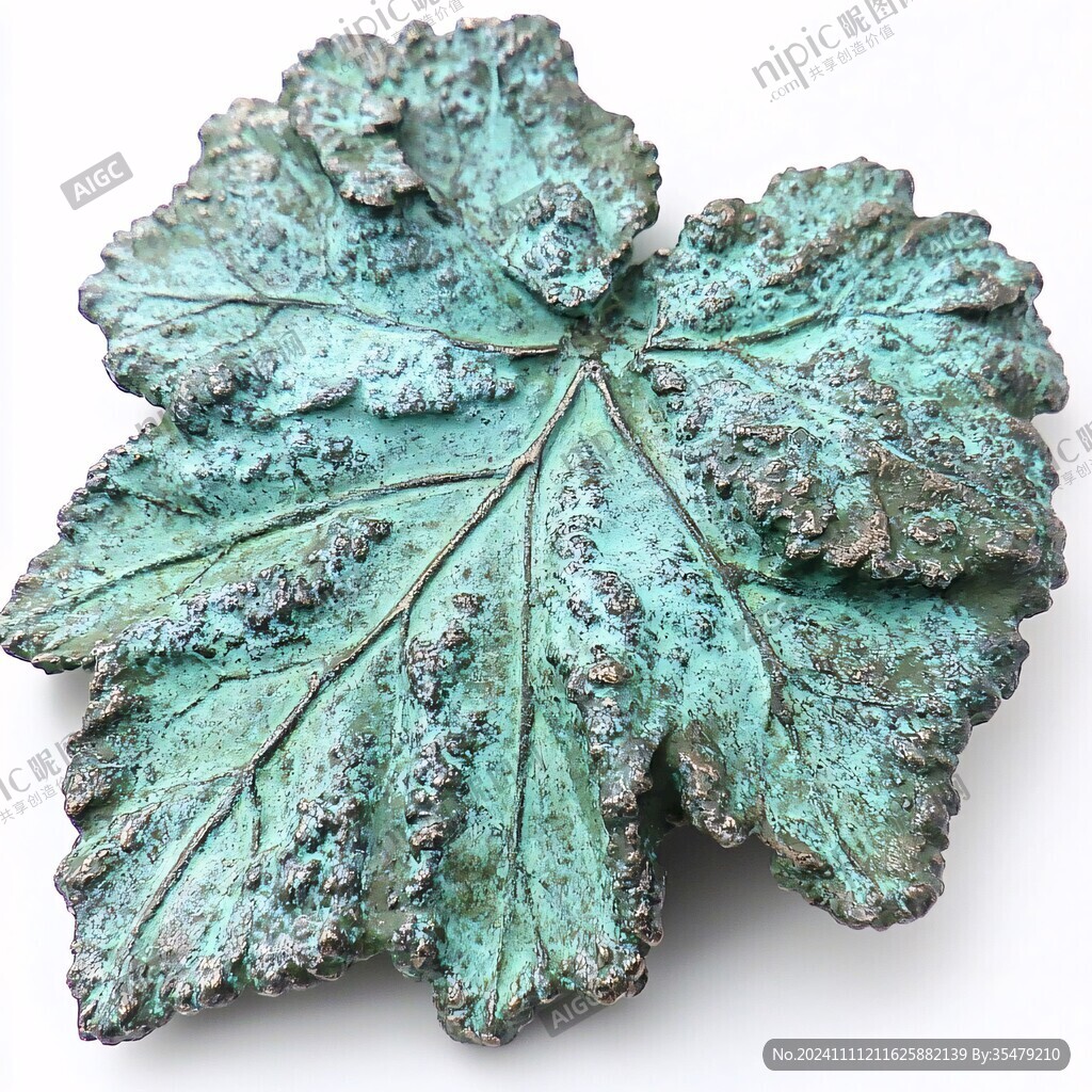 青銅葡萄葉模型
