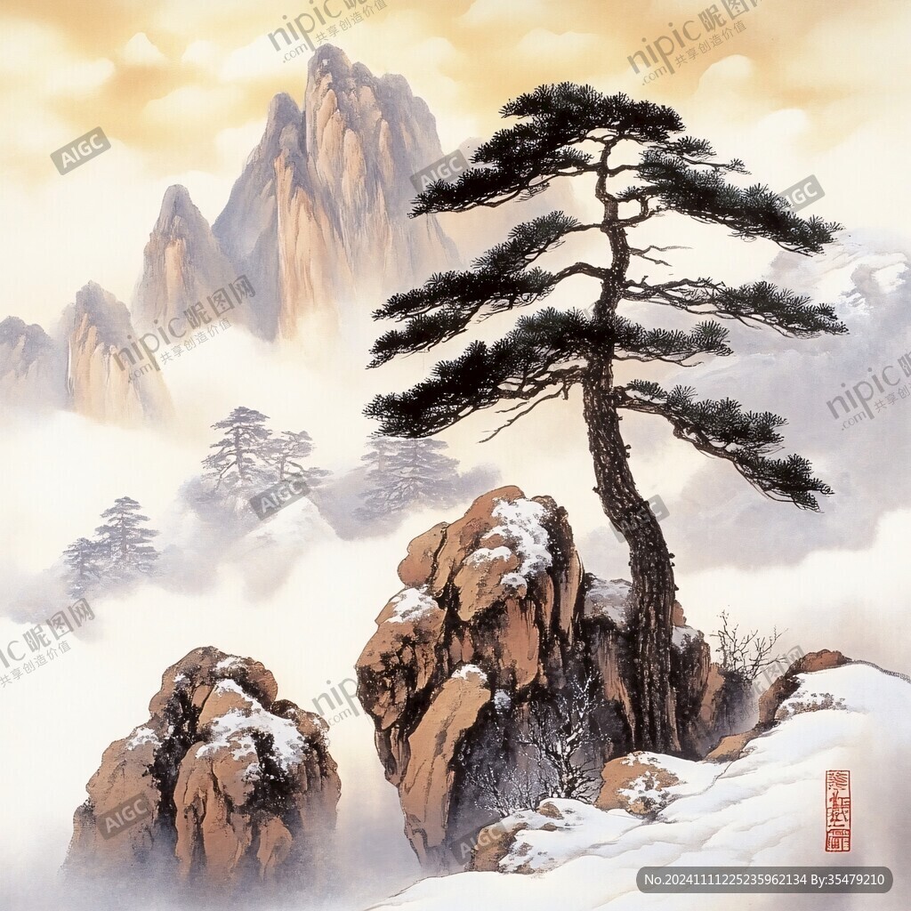 迎客松大圖