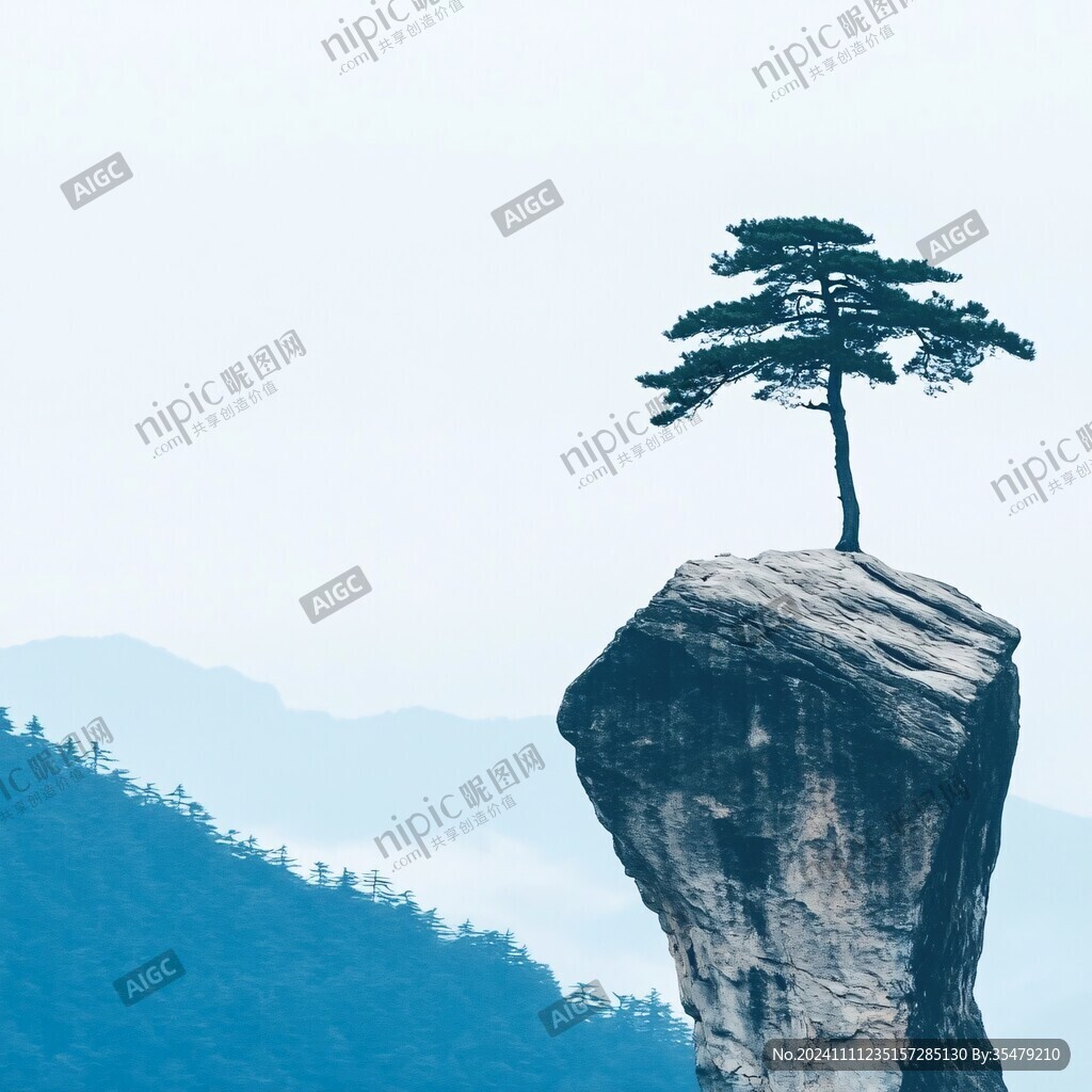 絕壁生松