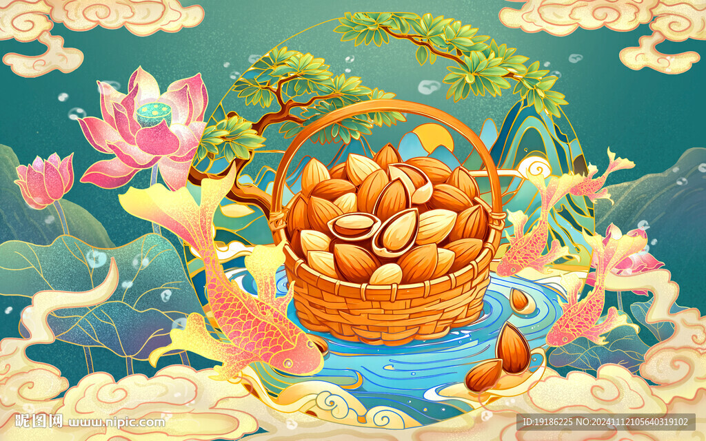 巴旦木插畫