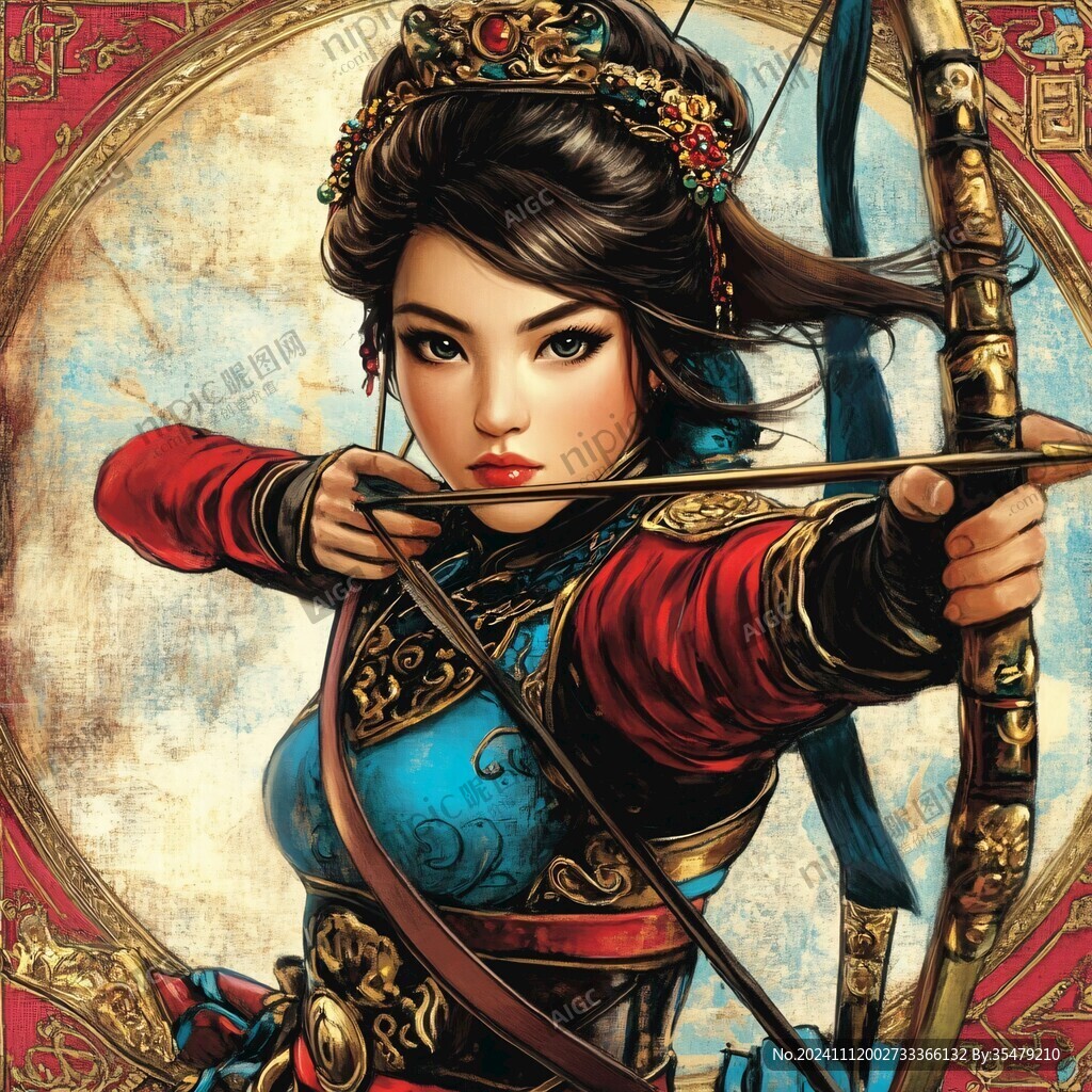 古代女將插畫