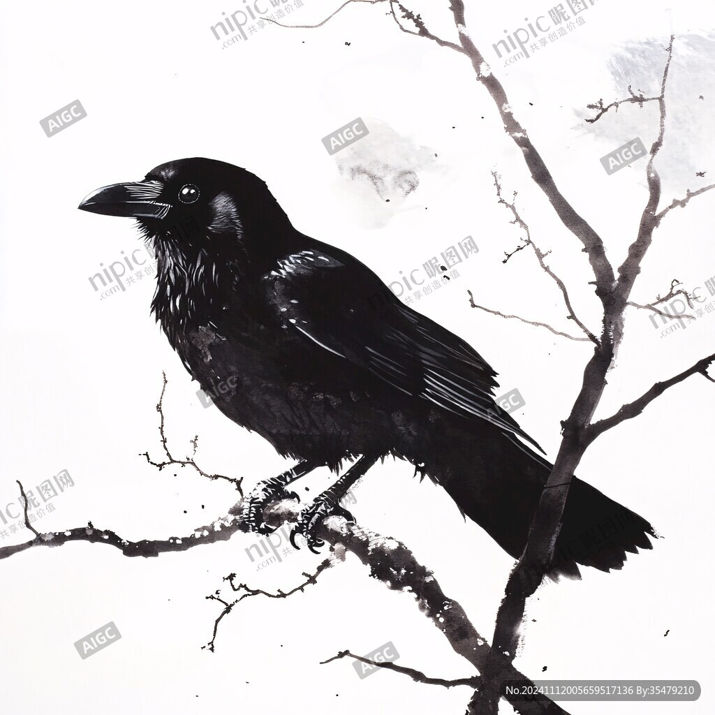 禿鼻烏鴉鳥標本