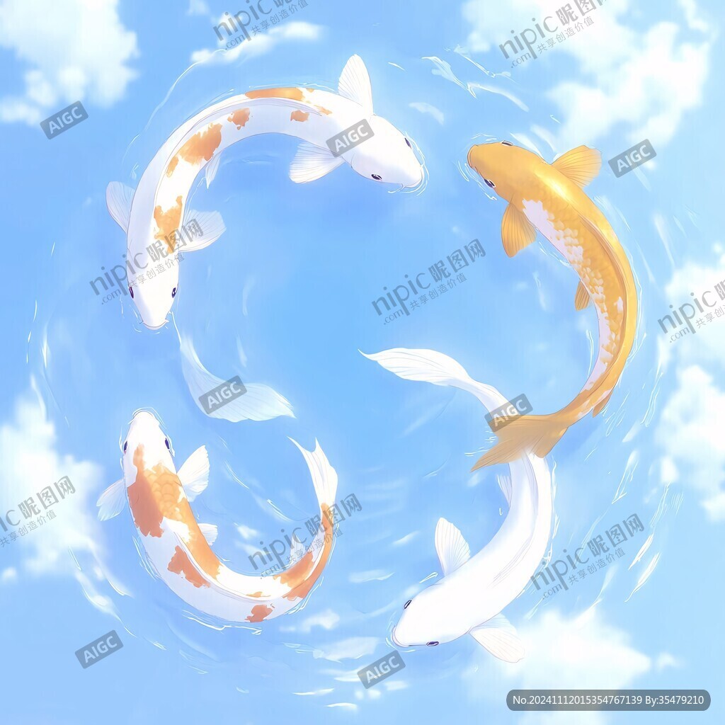 轉(zhuǎn)運錦鯉插畫