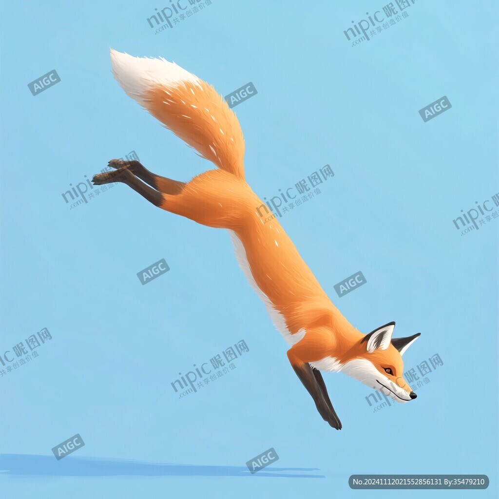 膨脹3d小狐貍