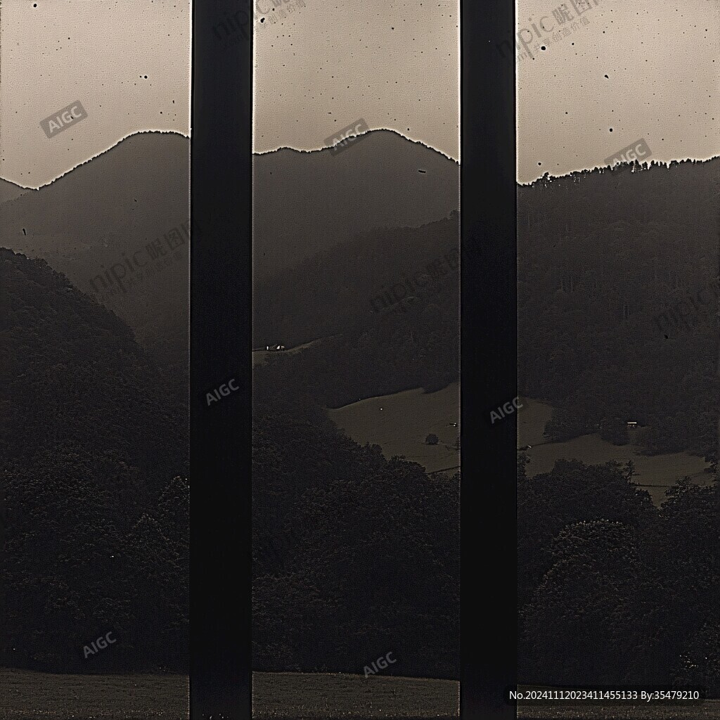 窗外的山
