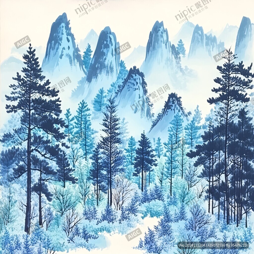 長白松插畫