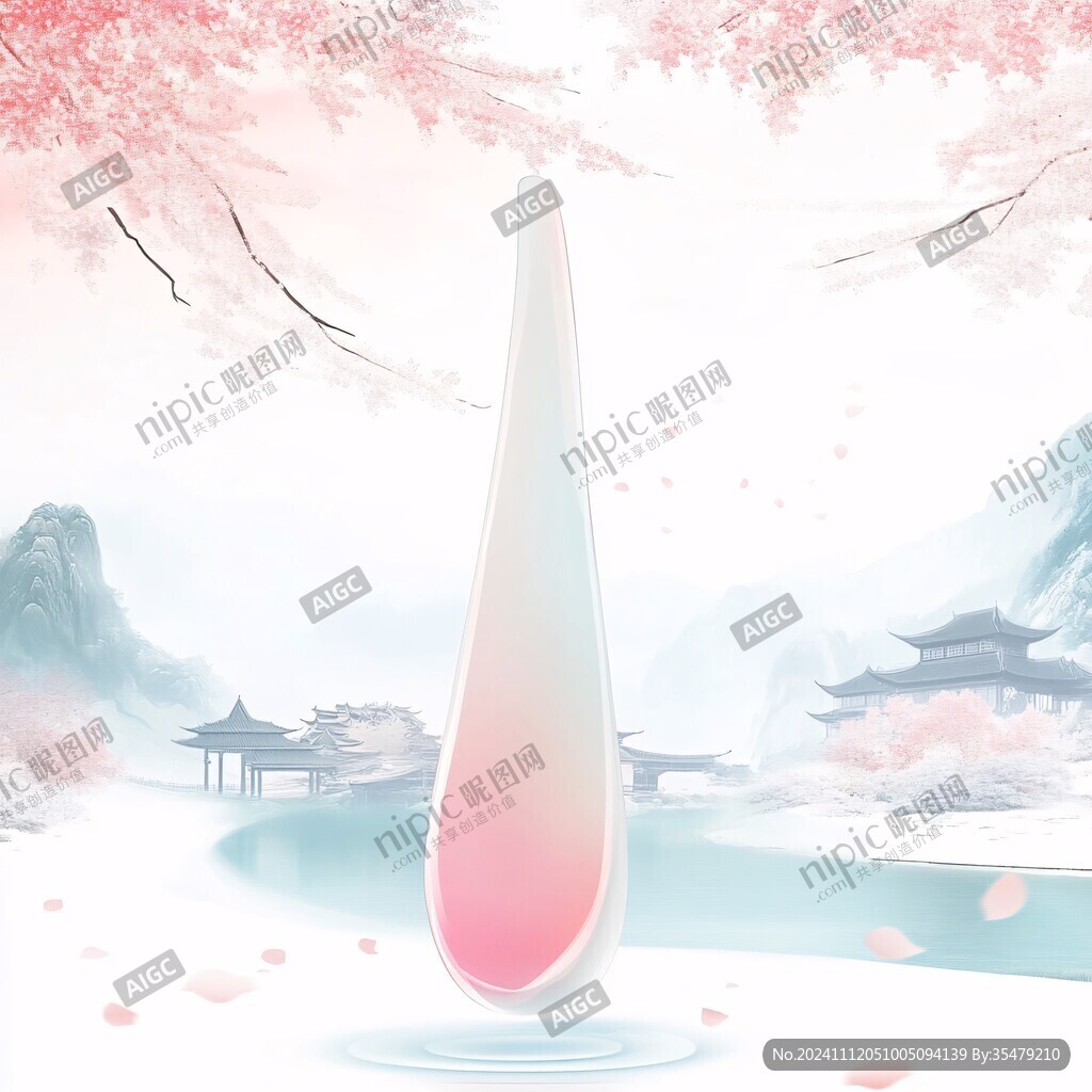 東方明珠禪風(fēng)建筑插畫