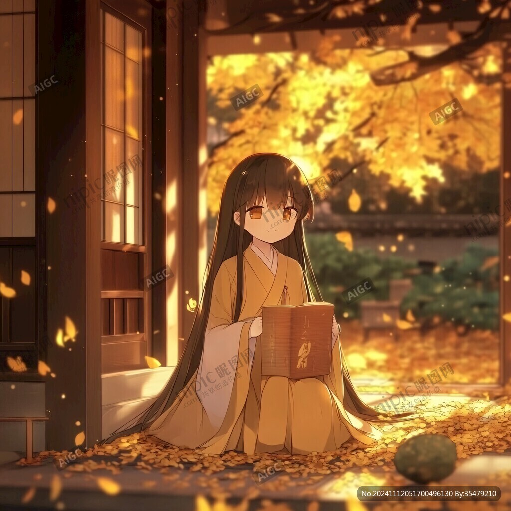 銀杏樹下的女孩