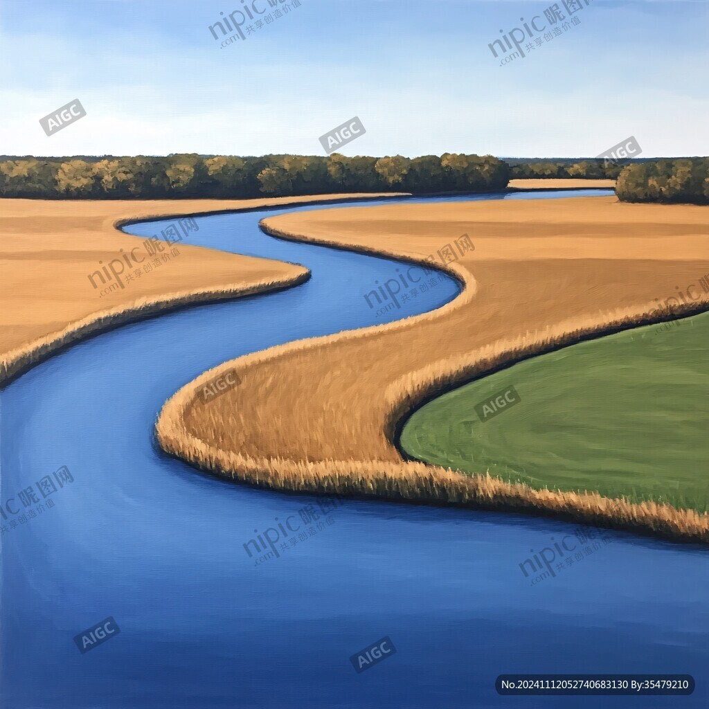 多彩濕地河流