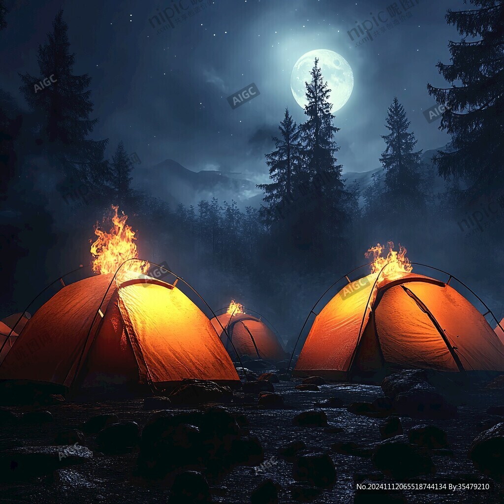 夜景帳篷