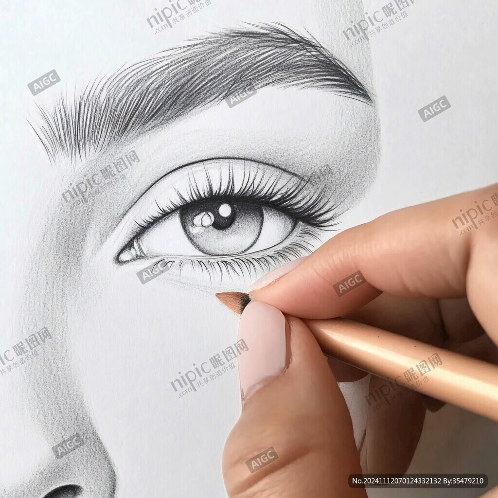 眼睛鉛筆畫