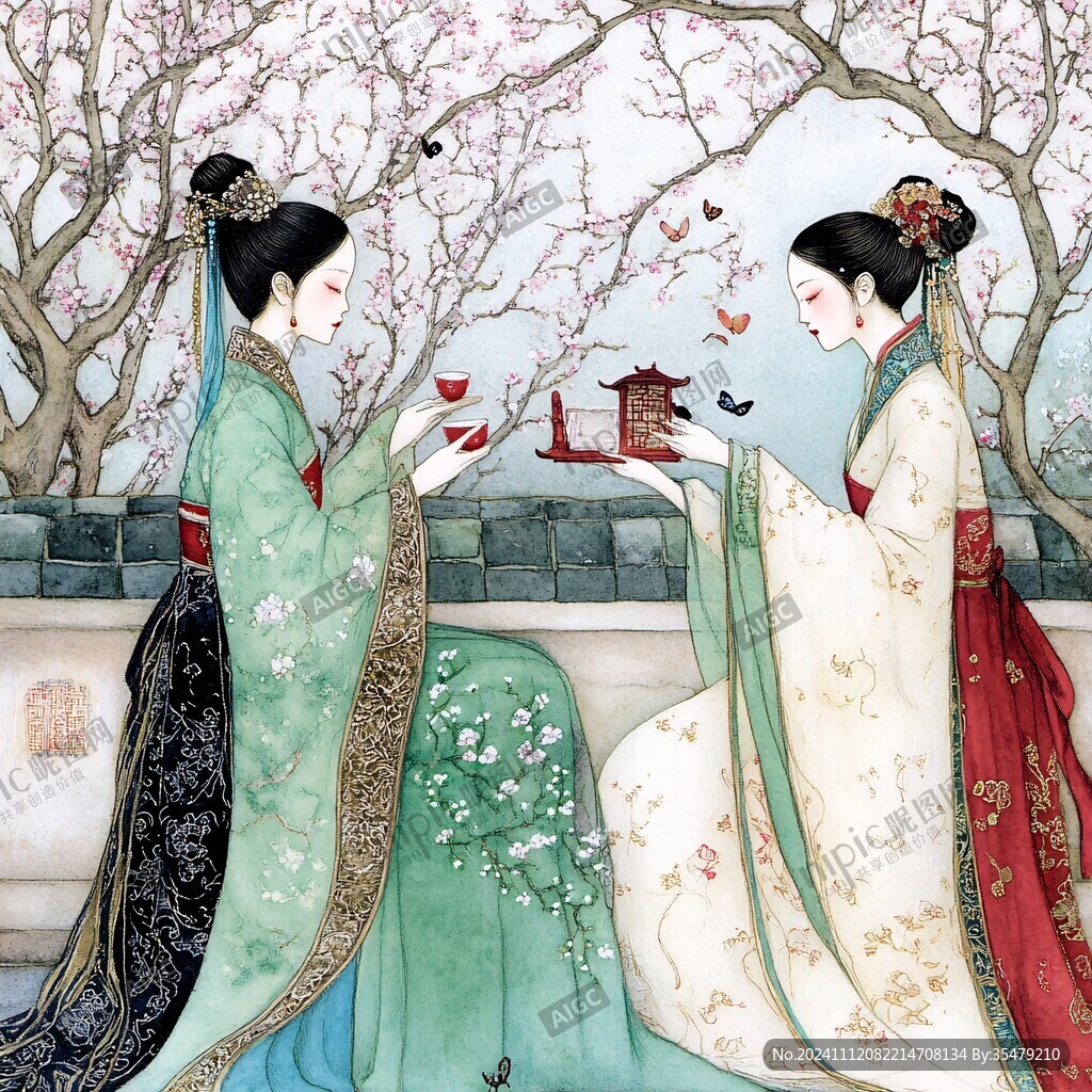 仕女文創插圖本本繪本