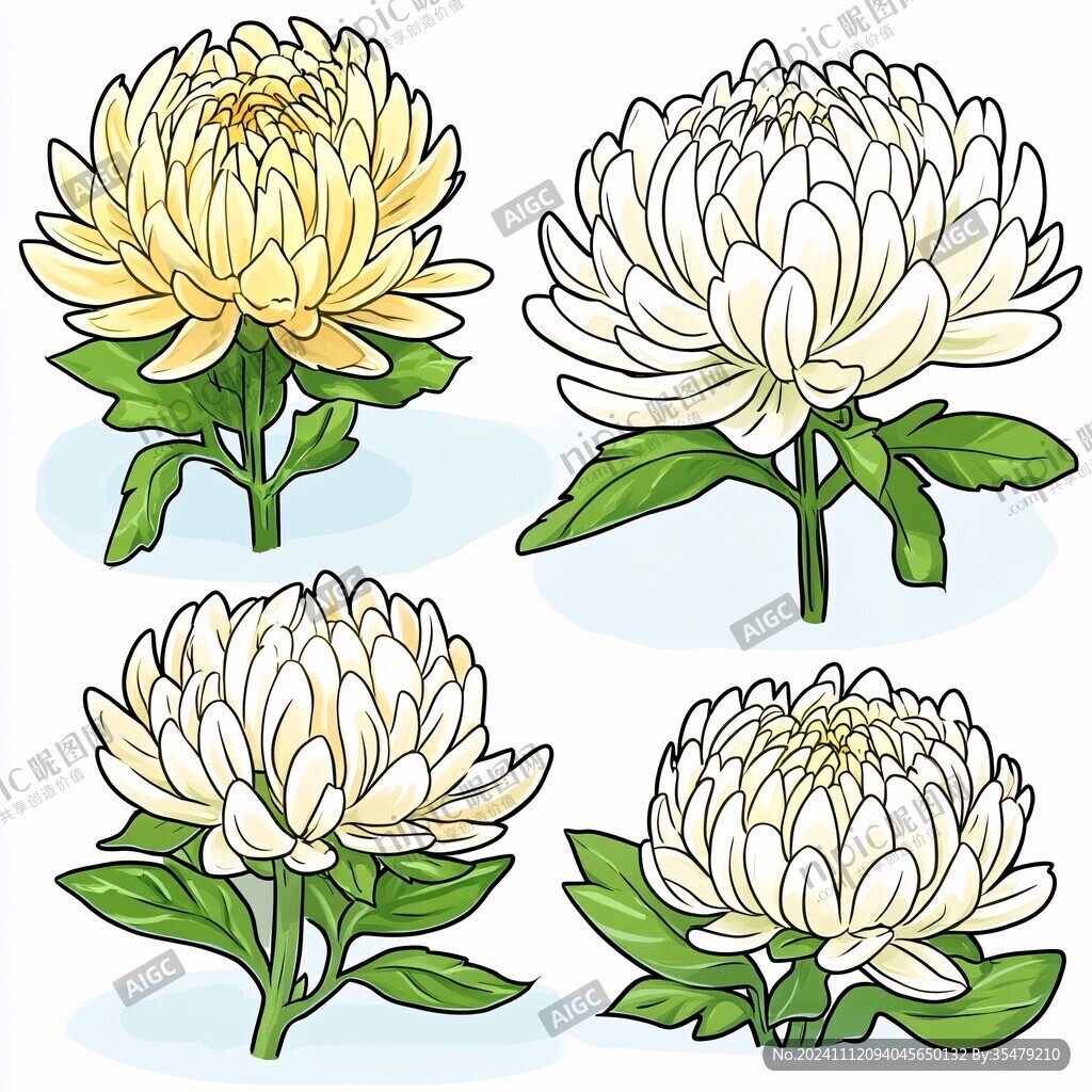 貢菊手繪菊花