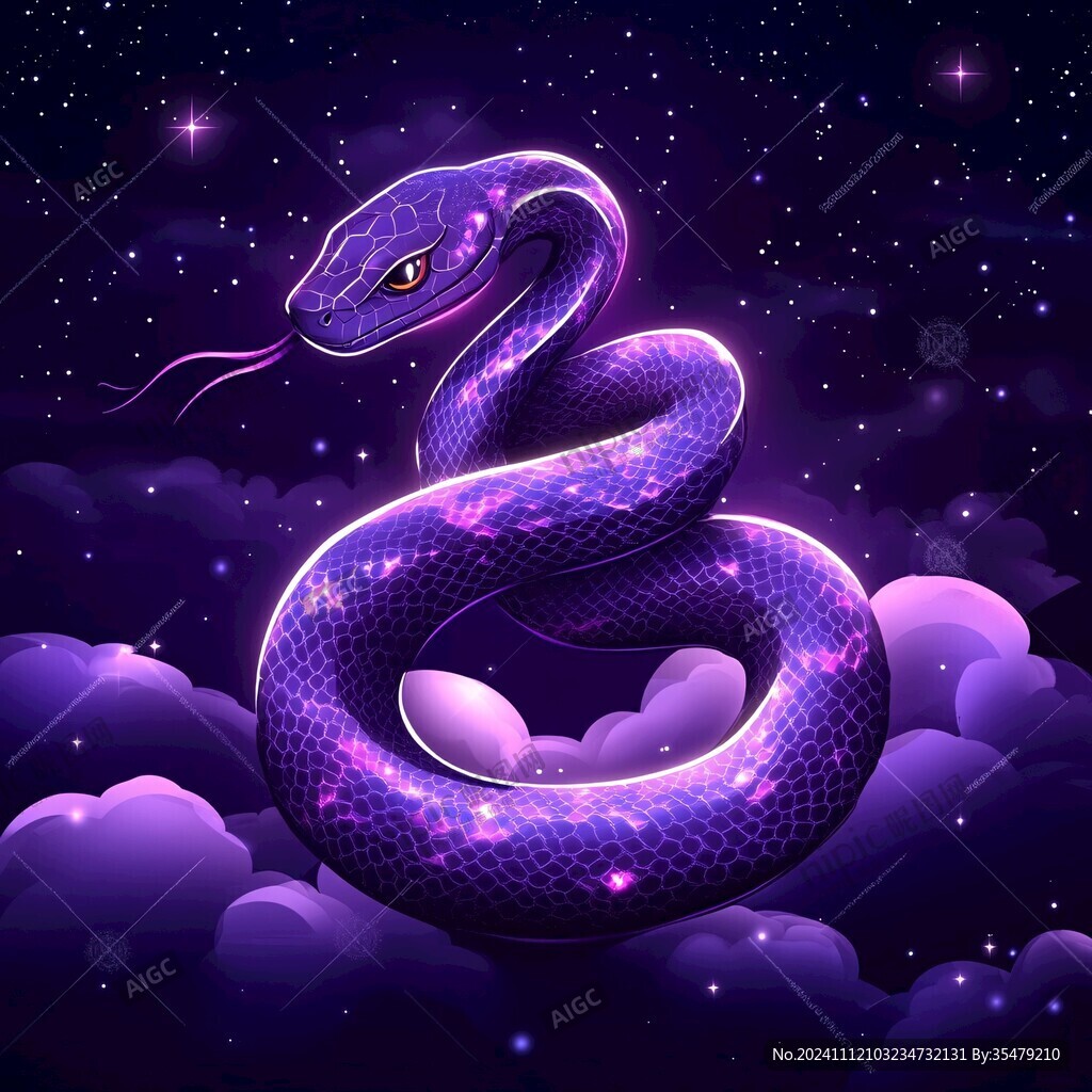 蛇十二月插畫