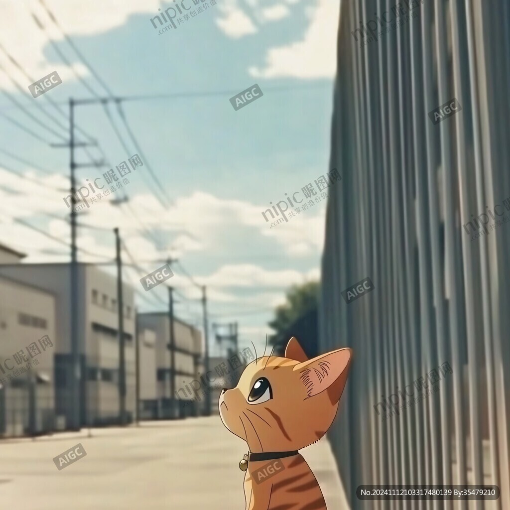 回頭的橘貓