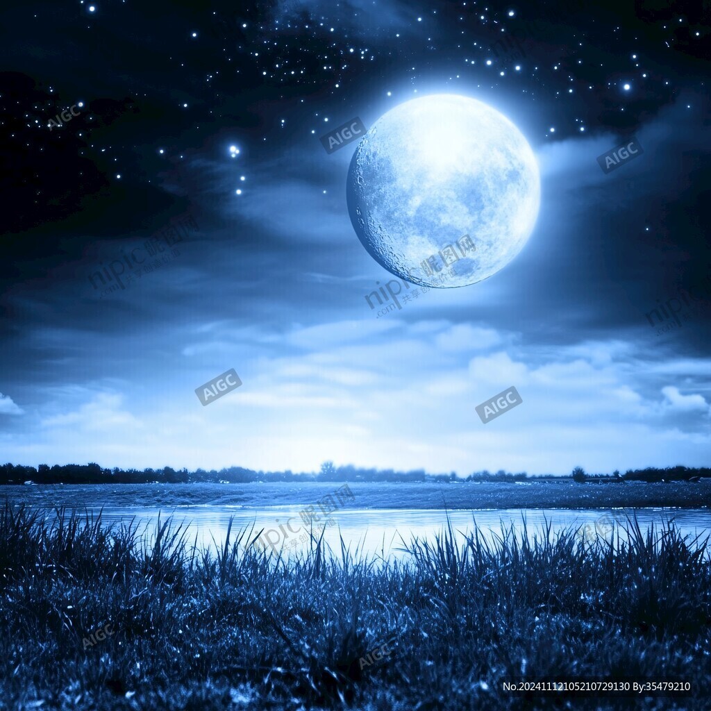 藍月夜夢幻唯美奇幻