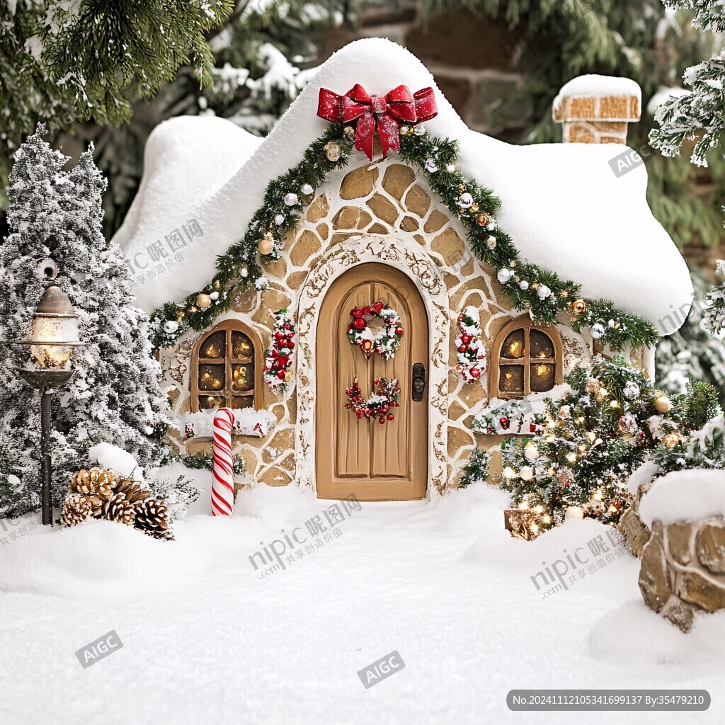 圣誕節(jié)小雪屋