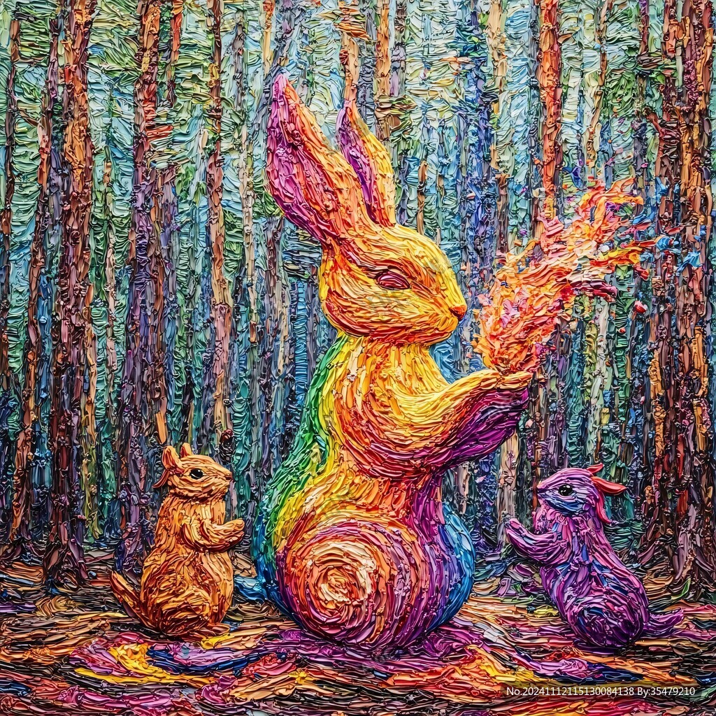 3d兔子繪畫