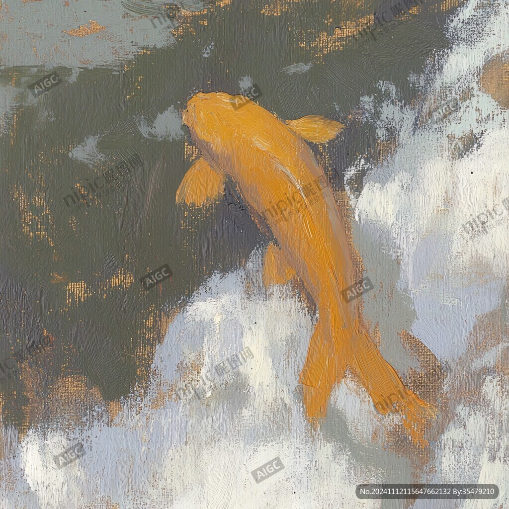 錦鯉油畫