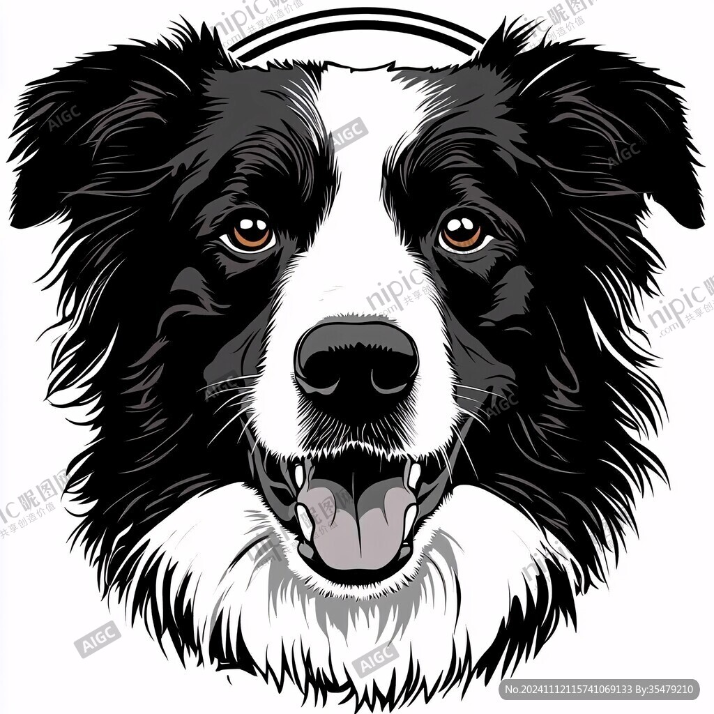 狗頭插畫