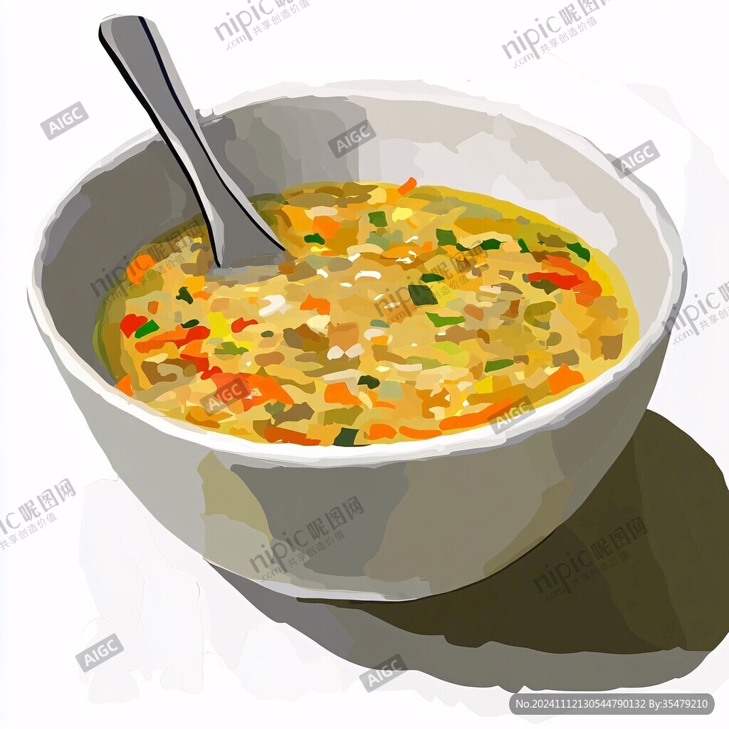 疙瘩湯插畫