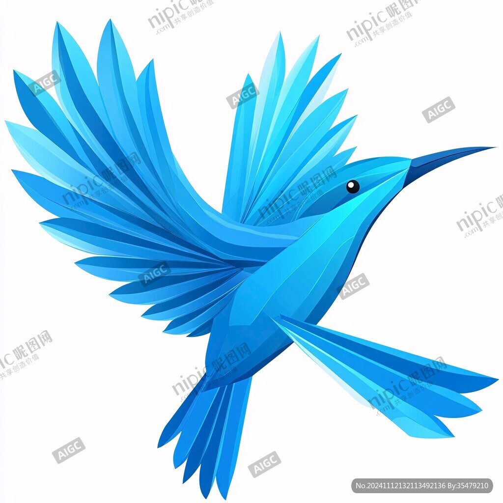 藍(lán)色花鳥圖