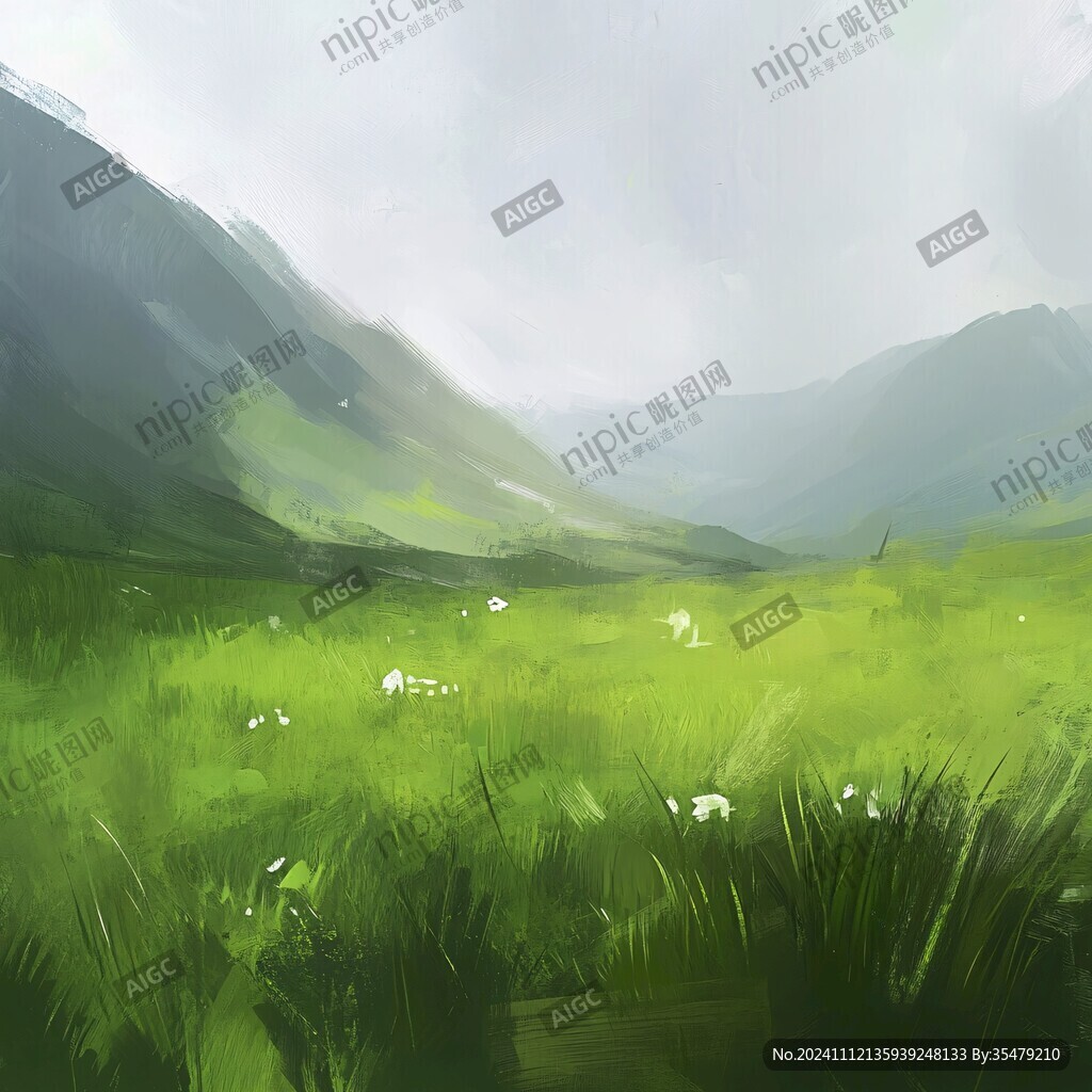 草地原畫