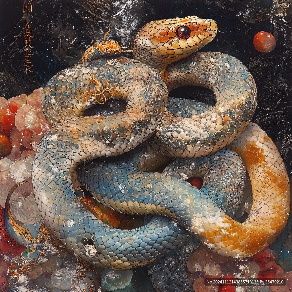 紅點錦蛇素材