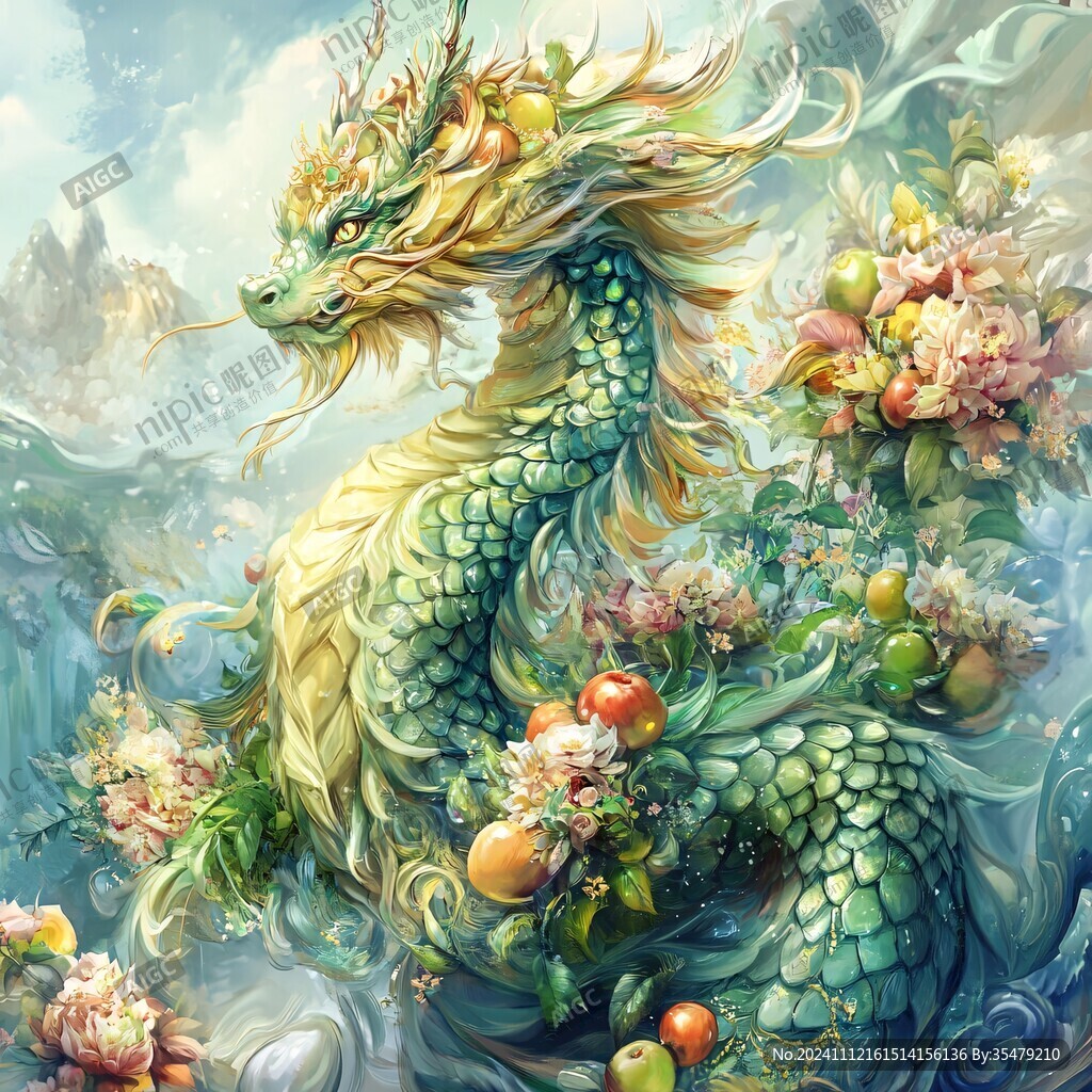 國風龍年包裝插畫