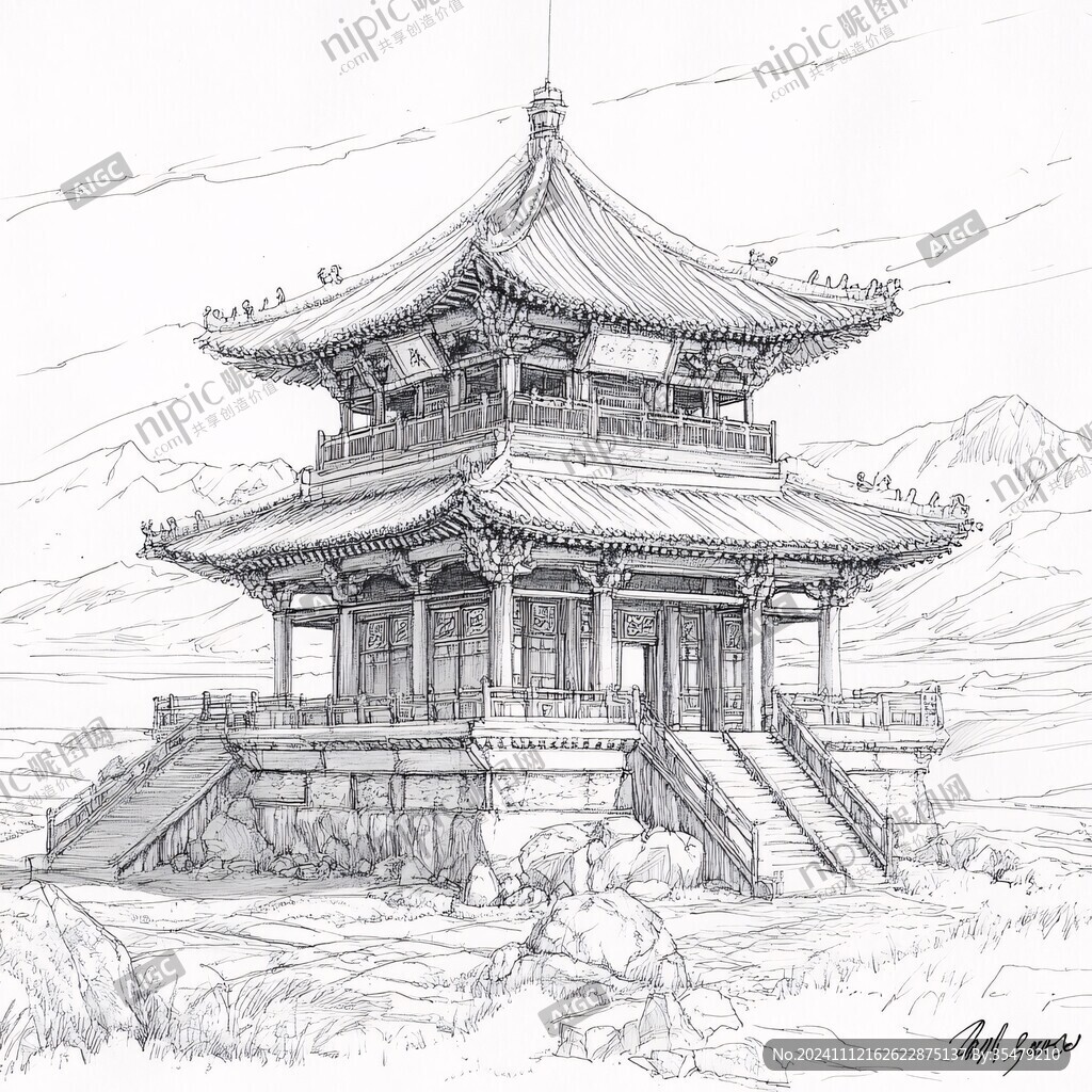 華清池速寫