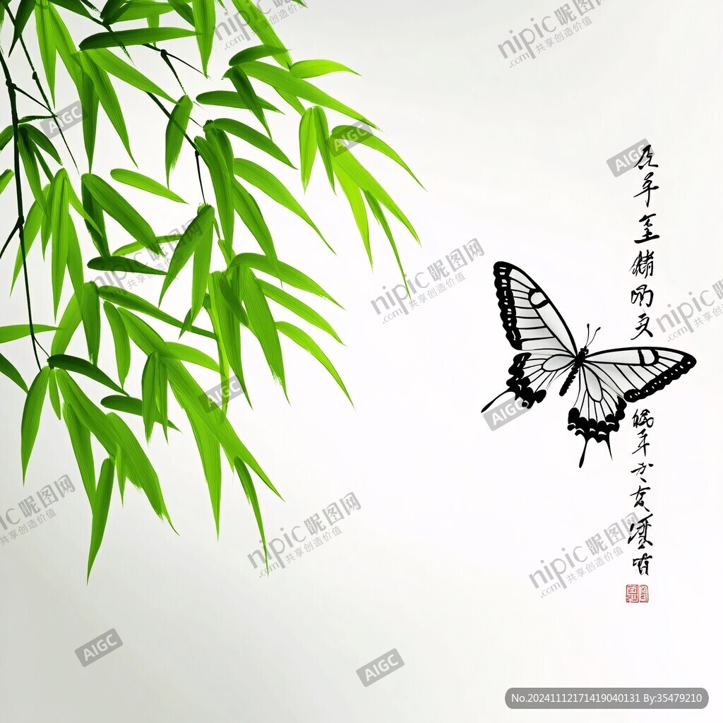 手繪菜粉蝶