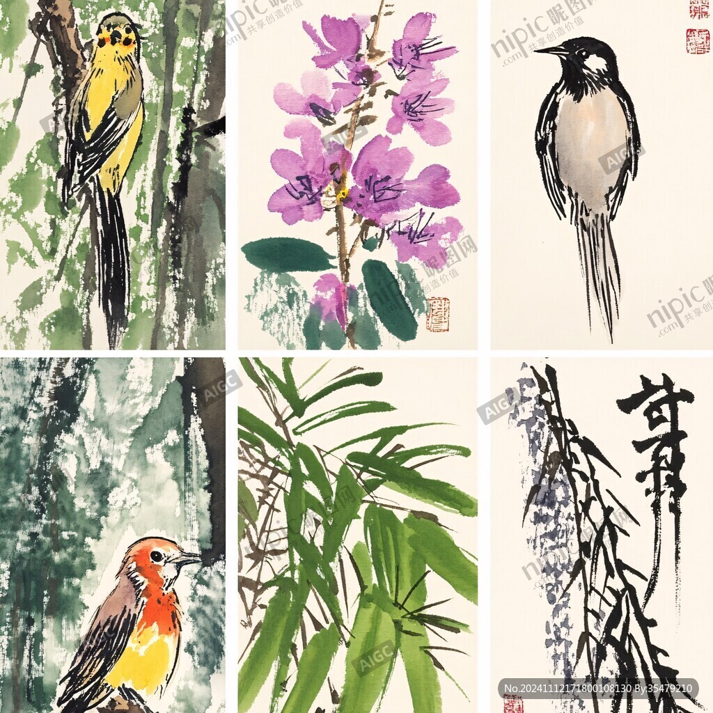 高清手繪花鳥(niǎo)畫(huà)