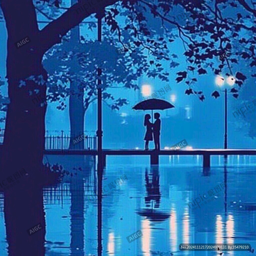 雨中的兩個人