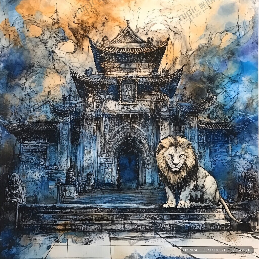天一閣插畫