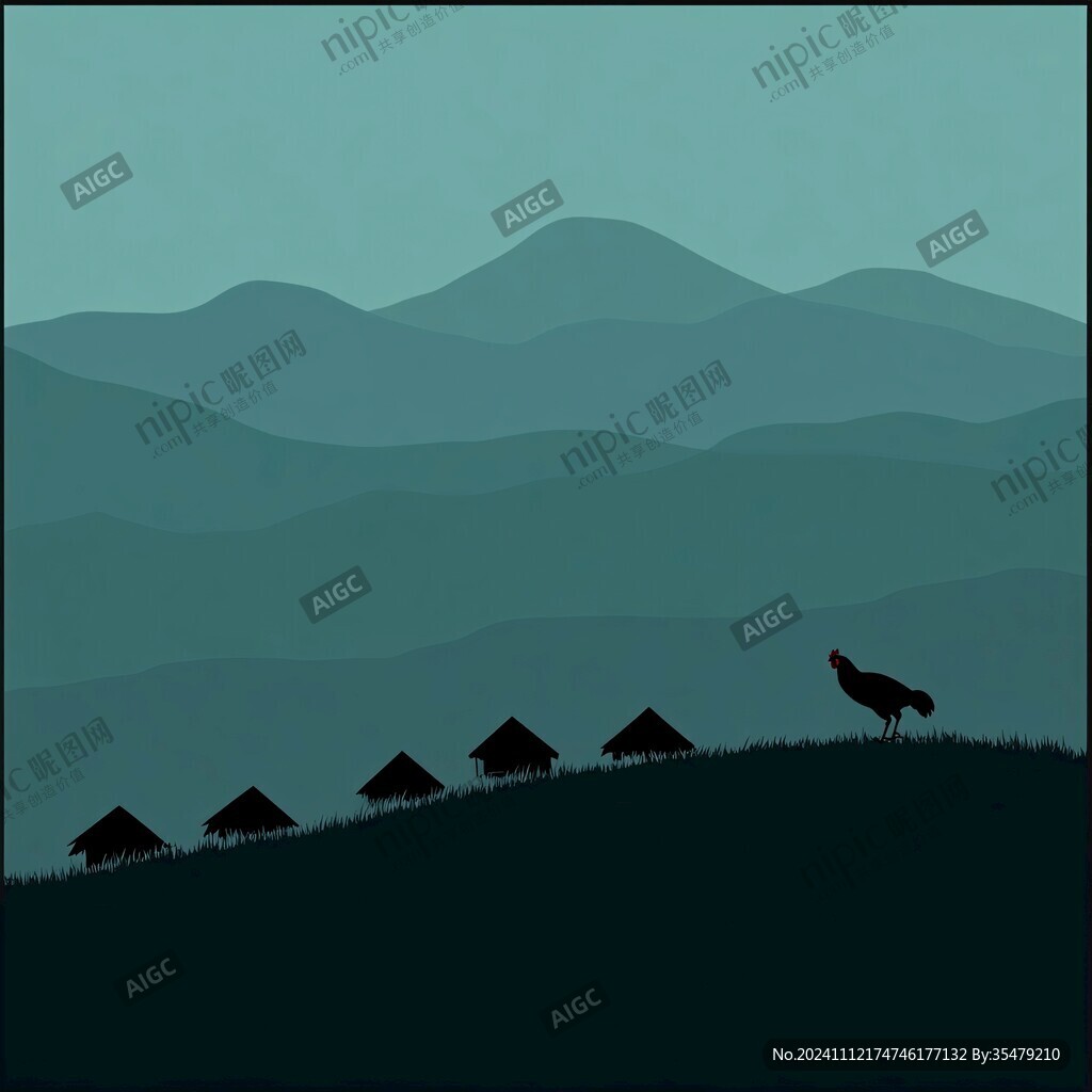 簡約風(fēng)景插畫
