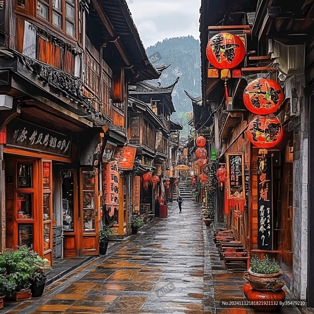 古鎮(zhèn)小鎮(zhèn)步行街旅游