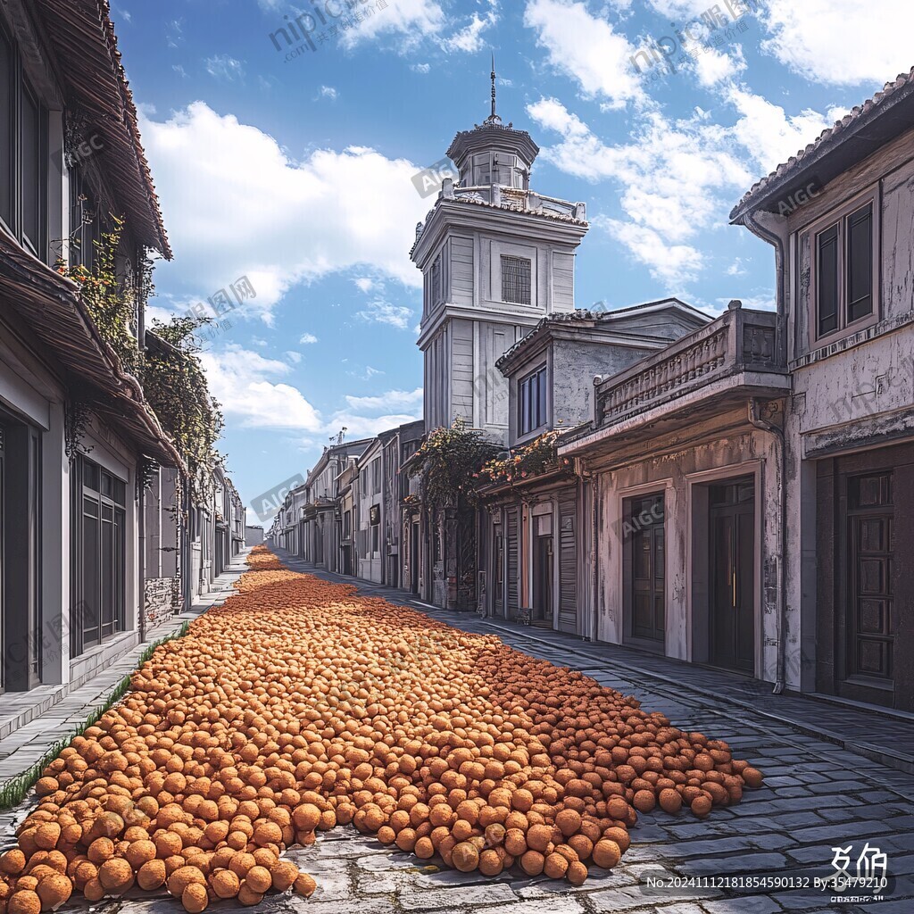 逼真的鵝卵石街道