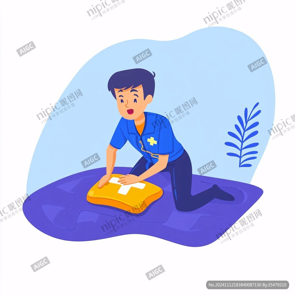 卡通扁平插畫快遞員