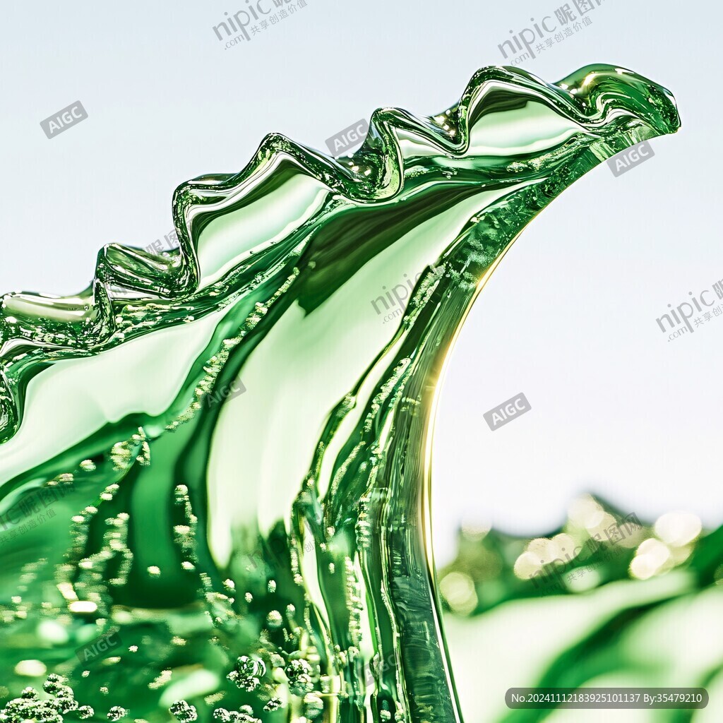 綠琉璃植物紋飾滴水