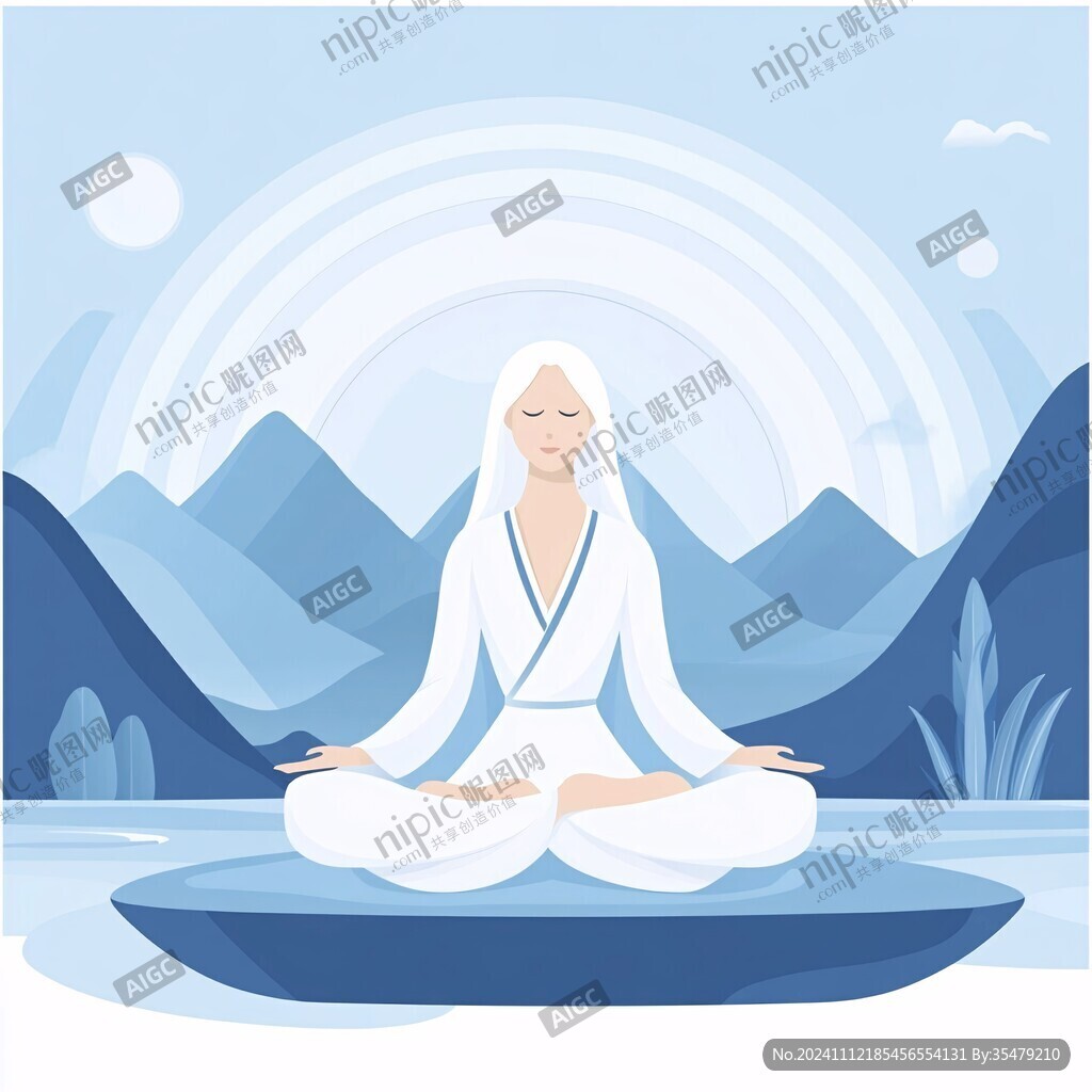 瑜伽扁平畫(huà)