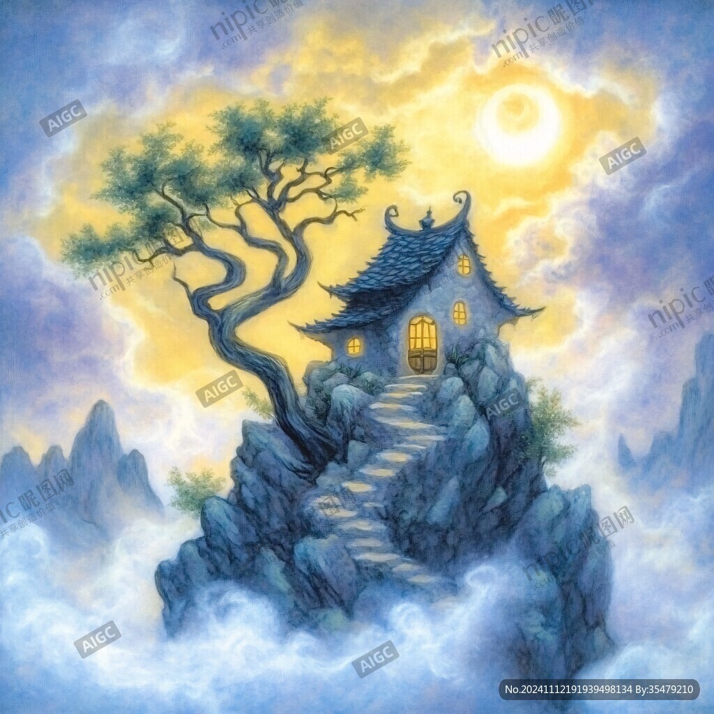 皓月雄風景觀插畫