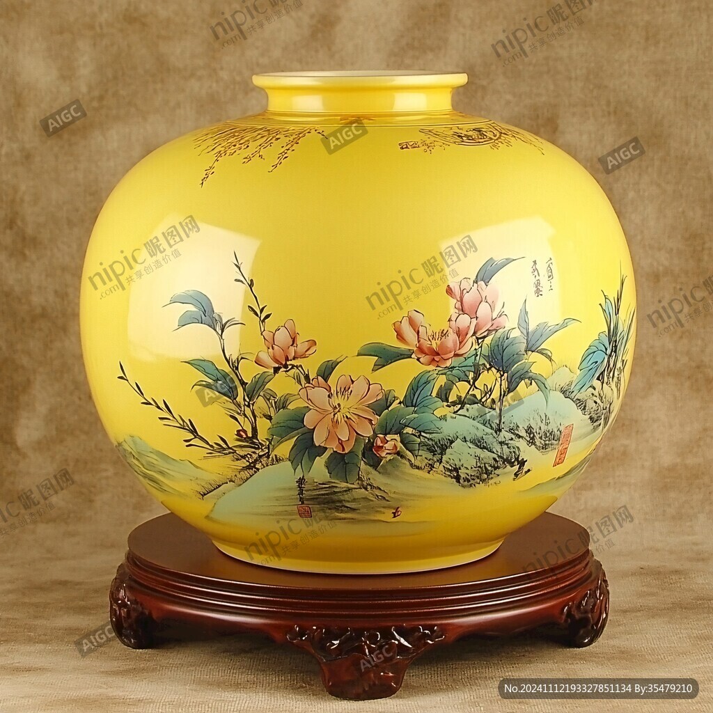 花開富貴米缸
