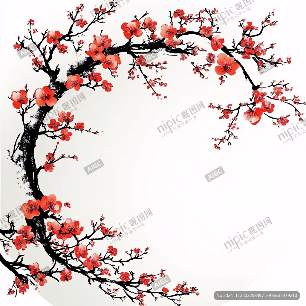梅花模板下載