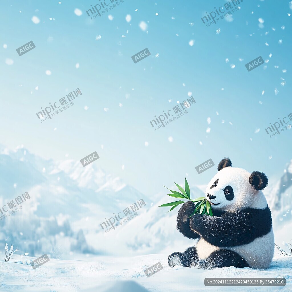 雪地大熊貓
