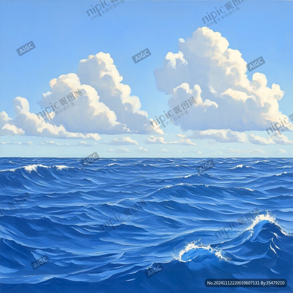 插畫海平面