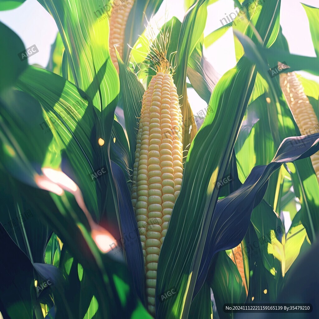 玉米地插畫