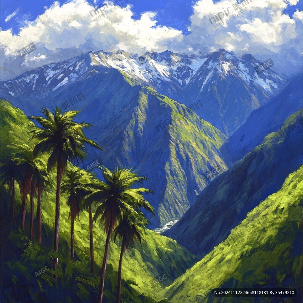 現(xiàn)實(shí)山景畫