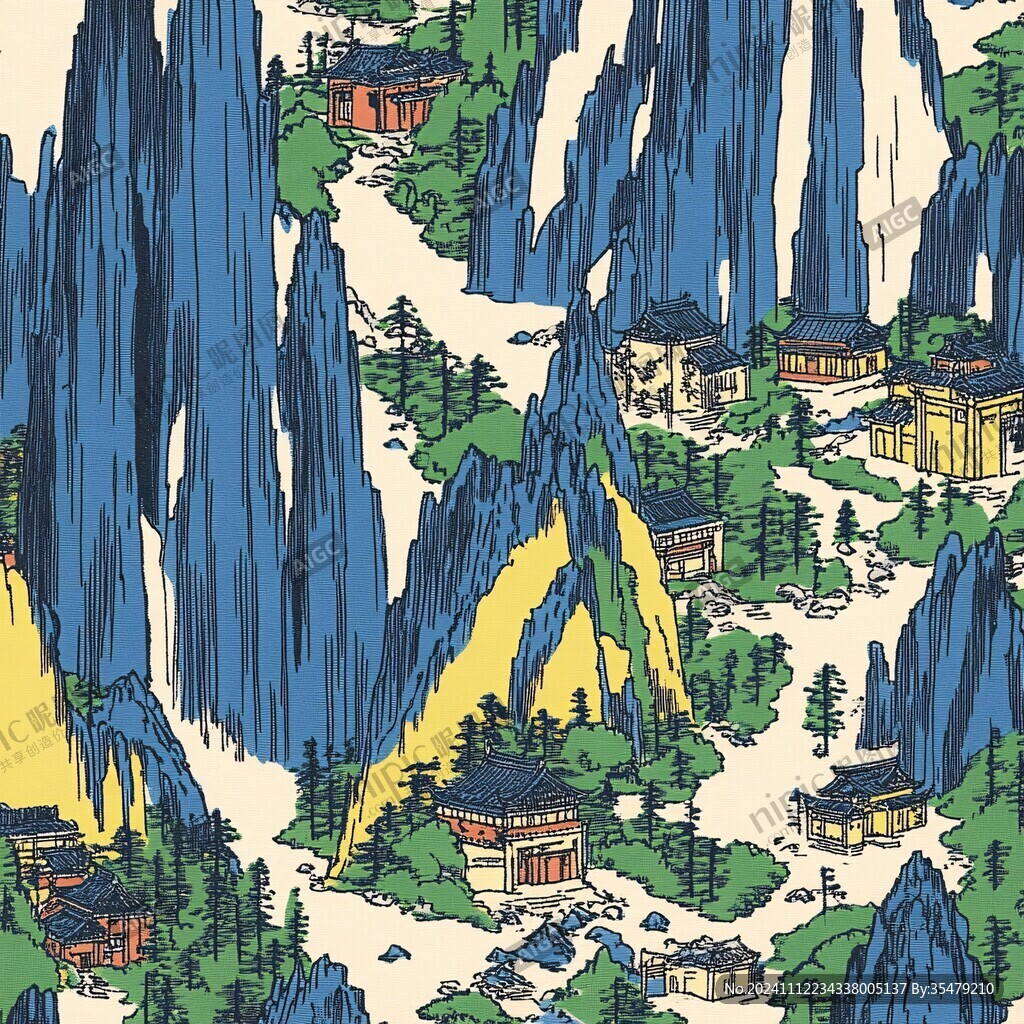 嵩山插畫